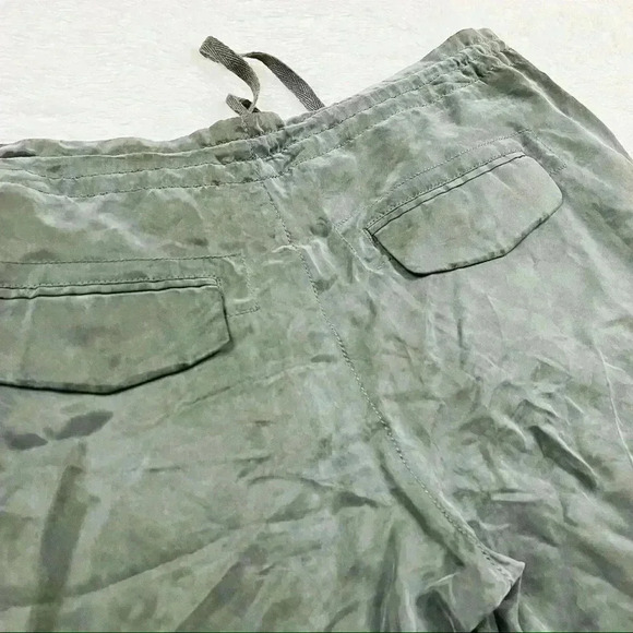 Buffalo David Bitton Green Silky Drawstring Flap Pocket Safari Jogger Pant XS - Picture 10 of 16